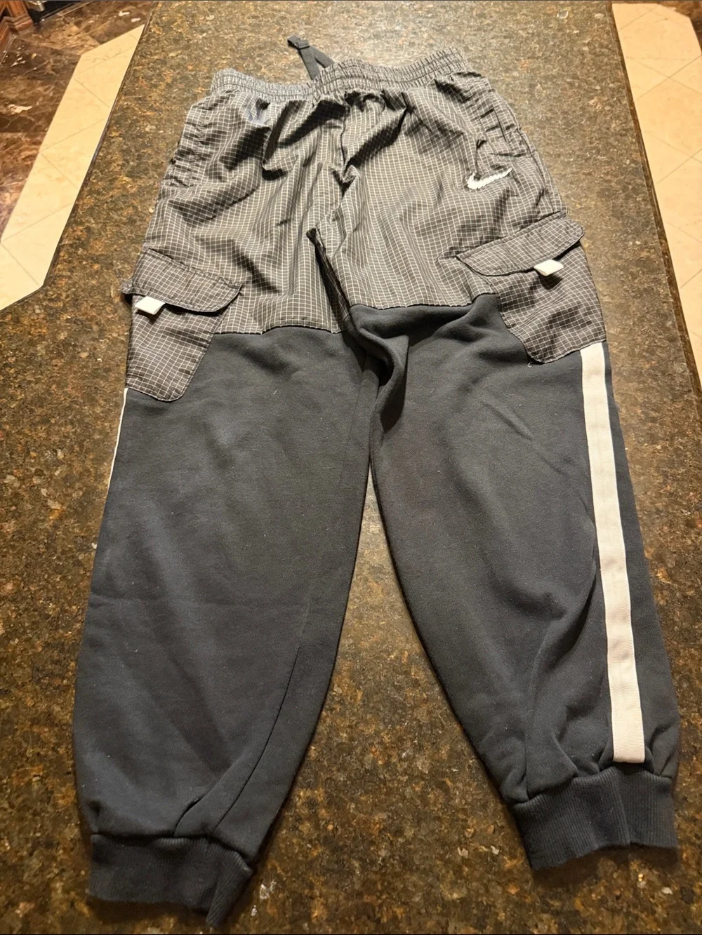 Nike Kids Navy & Gray Cargo Jogger Sweatpants